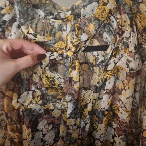 Maxi layered floral print dress - Picture 6 of 8